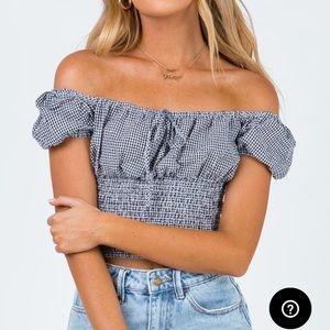 Princess Polly // Xia Top // Gingham Top